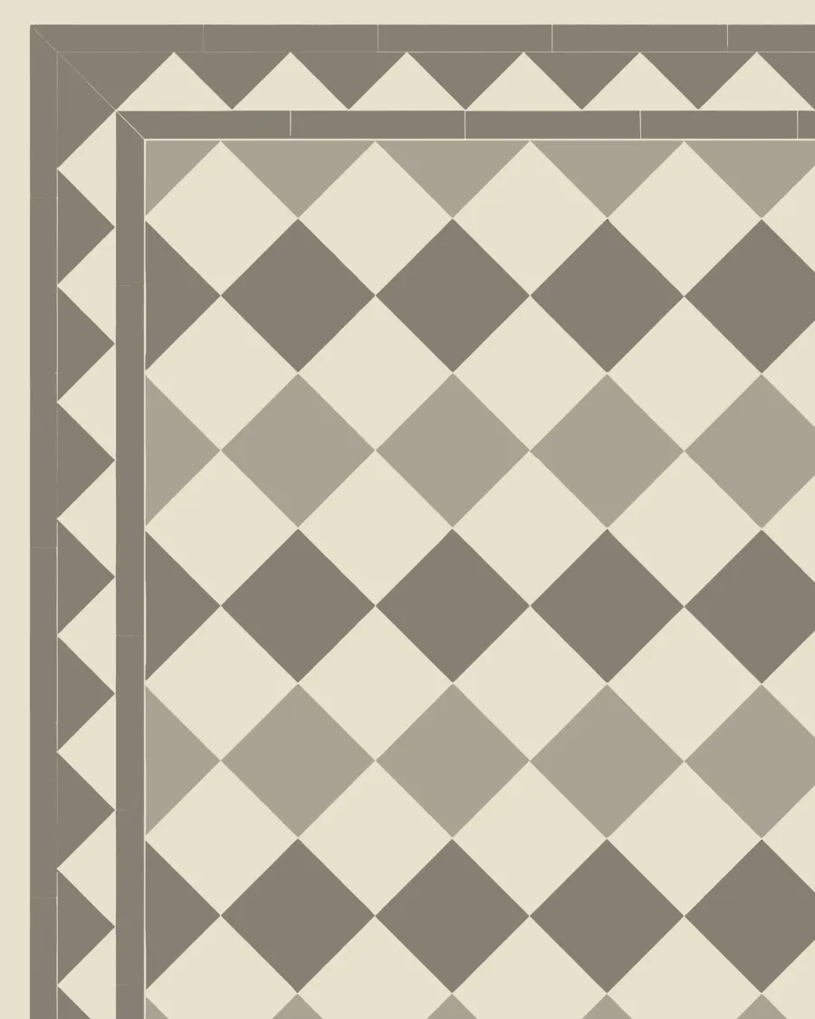 Winckelmans Klinker Hall|Klinker - Birmingham 15 x 15 cm gulvit/ljusgrå/grå