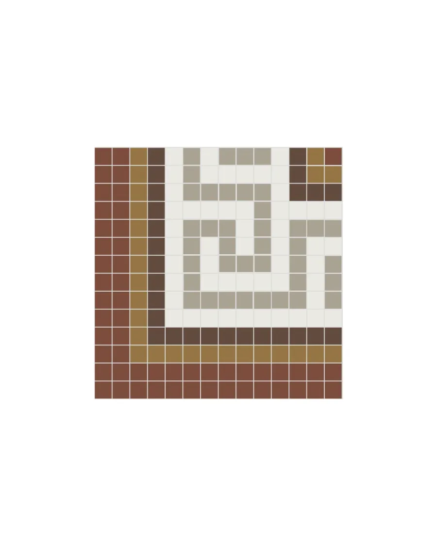 Winckelmans Klinkermosaik|Klinkerfriser|Klinkerfris hörn - Mosaik Regent Röd