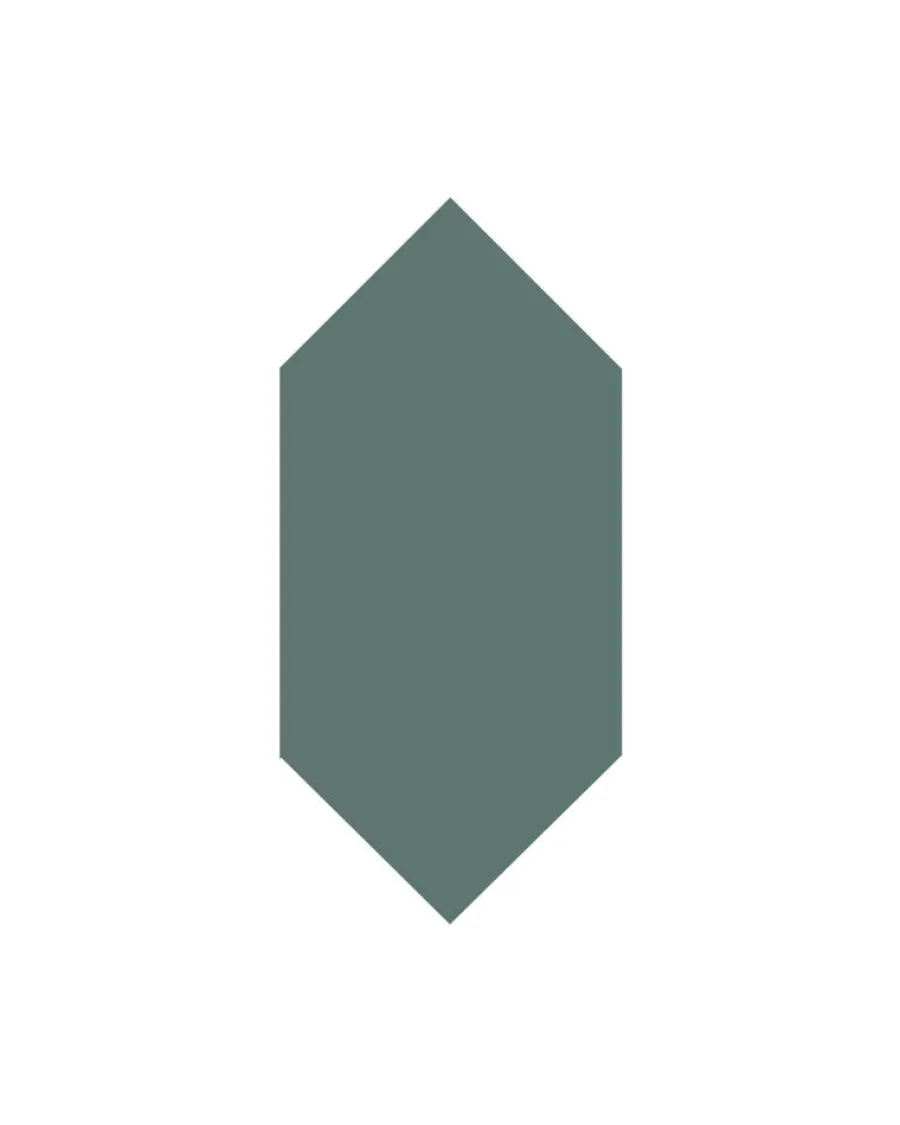 Winckelmans Klinker Hall|Hexagonklinker|Klinker - Hexagondiamant 7 x 15 cm mörkgrön