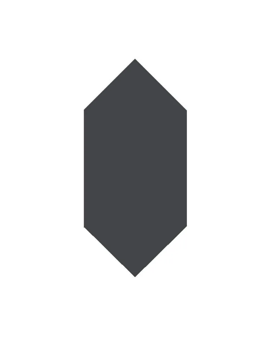 Winckelmans Klinker Hall|Hexagonklinker|Klinker - Hexagondiamant 7 x 15 cm svart