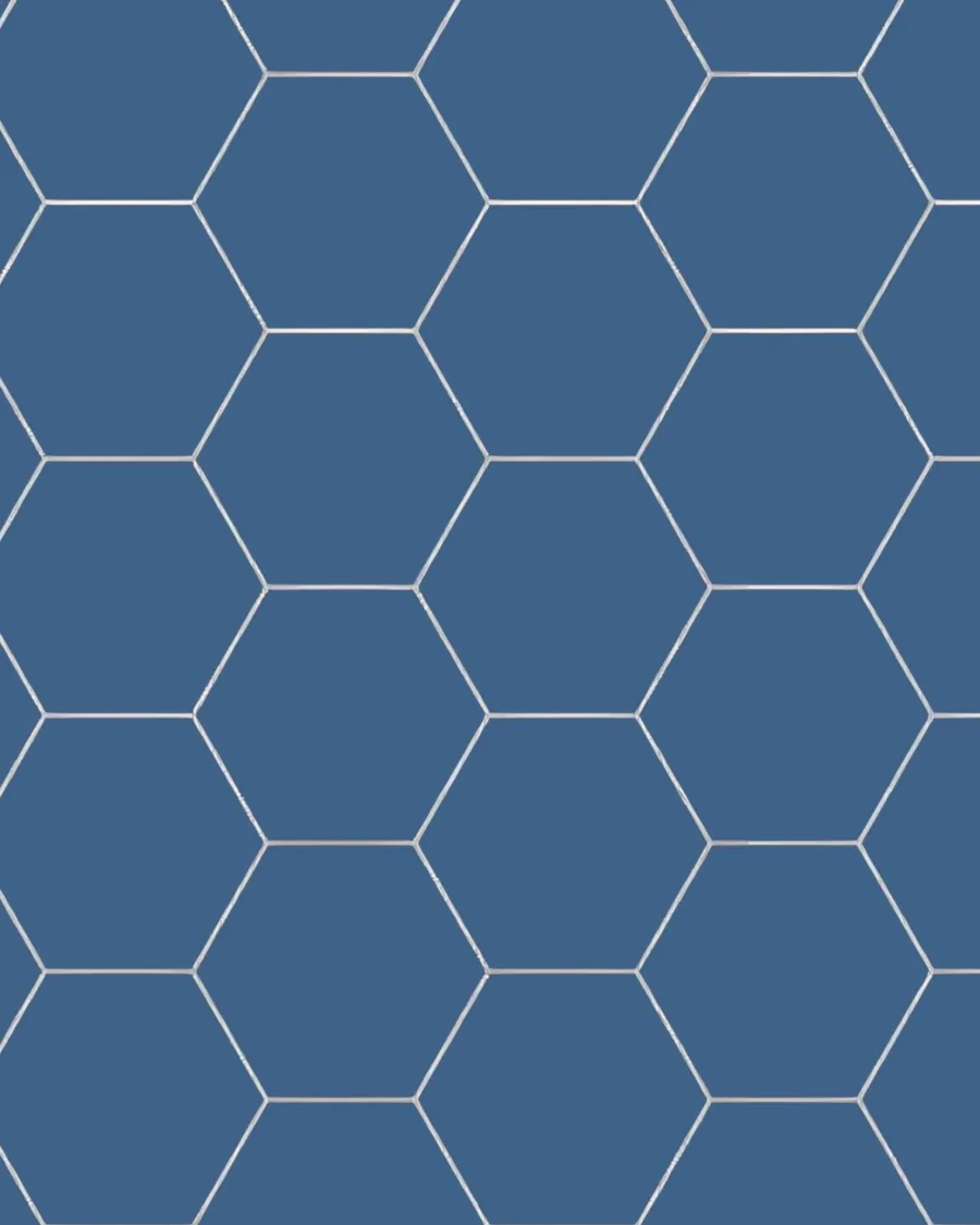 Winckelmans Klinker 15X15 Cm|Klinker Hall|Klinker - Hexagon 15 x 15 cm mörkblå