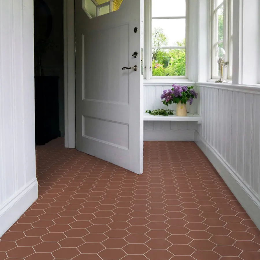 Winckelmans Klinker 15X15 Cm|Klinker Hall|Klinker - Hexagon 15 x 15 cm röd