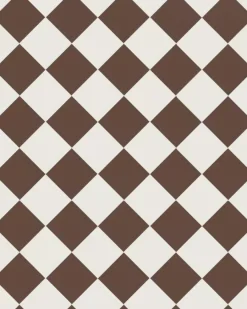 Winckelmans Schackrutigt Klinker|Klinker Hall|Klinker - Schackrutigt 10 x 10 cm chokladbrun/vit