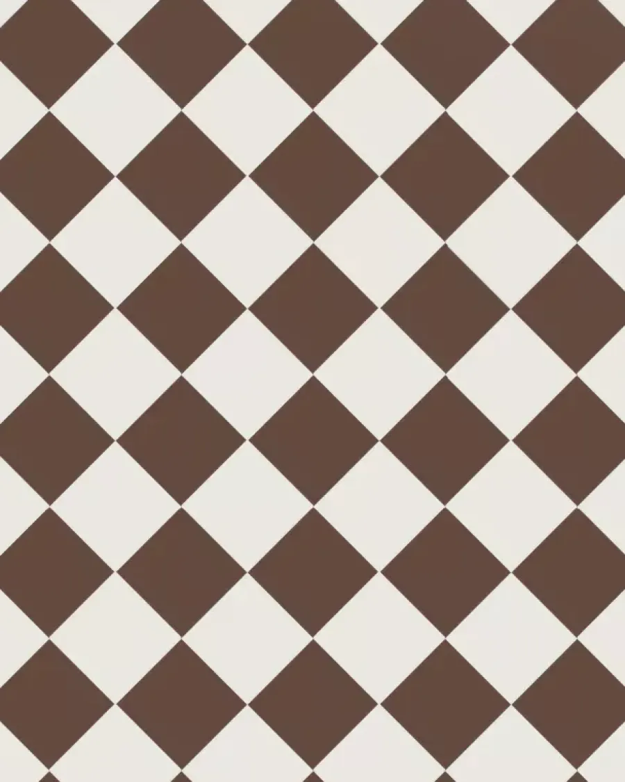 Winckelmans Schackrutigt Klinker|Klinker Hall|Klinker - Schackrutigt 10 x 10 cm chokladbrun/vit