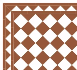 Winckelmans Schackrutigt Klinker|Klinker Hall|Klinker - Schackrutigt 15 x 15 cm havana/vit