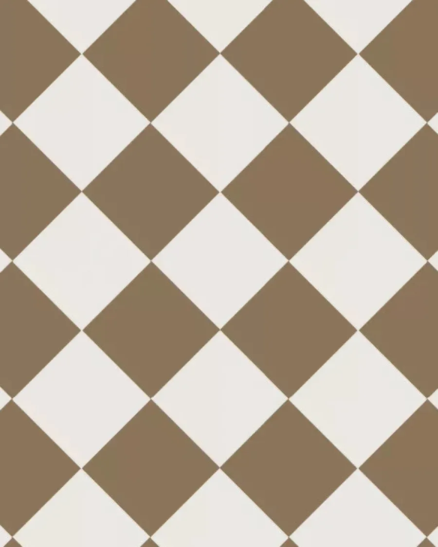 Winckelmans Schackrutigt Klinker|Klinker Hall|Klinker - Schackrutigt 15 x 15 cm kaffebrun/vit
