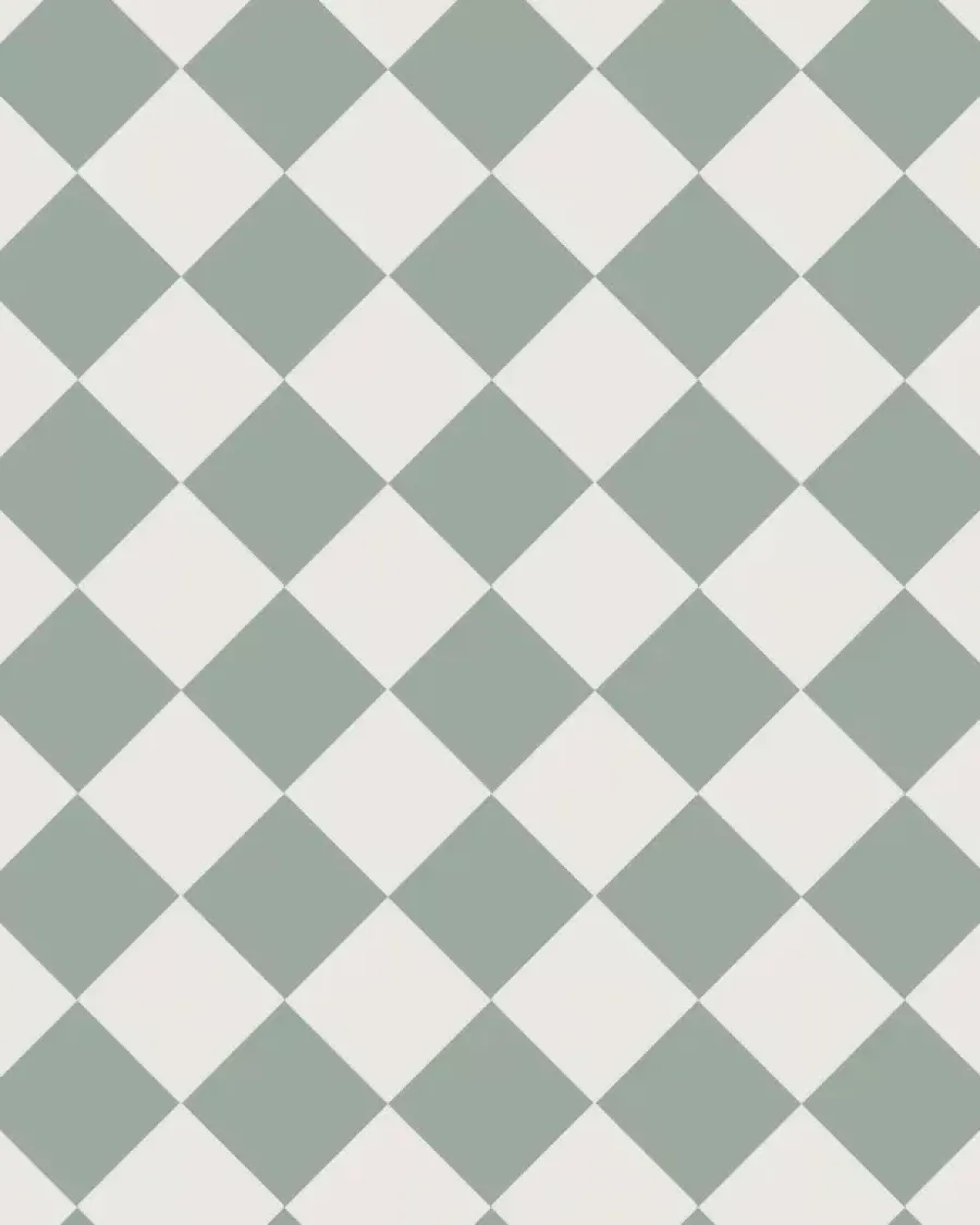 Winckelmans Schackrutigt Klinker|Klinker Hall|Klinker - Schackrutigt 10 x 10 cm ljusgrön/vit