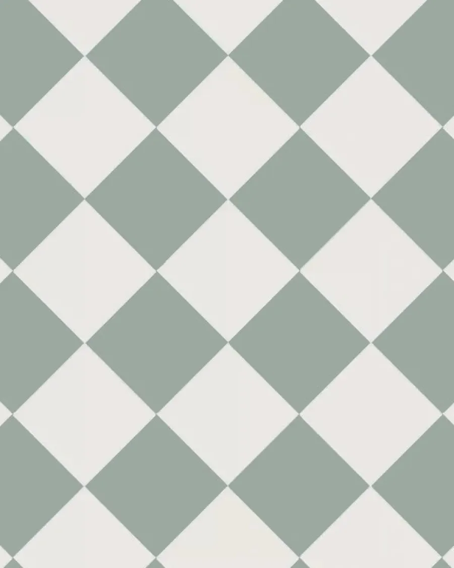 Winckelmans Schackrutigt Klinker|Klinker Hall|Klinker - Schackrutigt 15 x 15 cm ljusgrön/vit