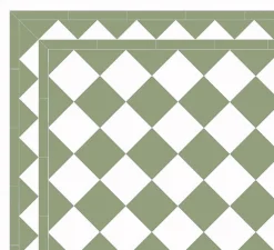 Winckelmans Schackrutigt Klinker|Klinker Hall|Klinker - Schackrutigt 15 x 15 cm ljusgrön/vit