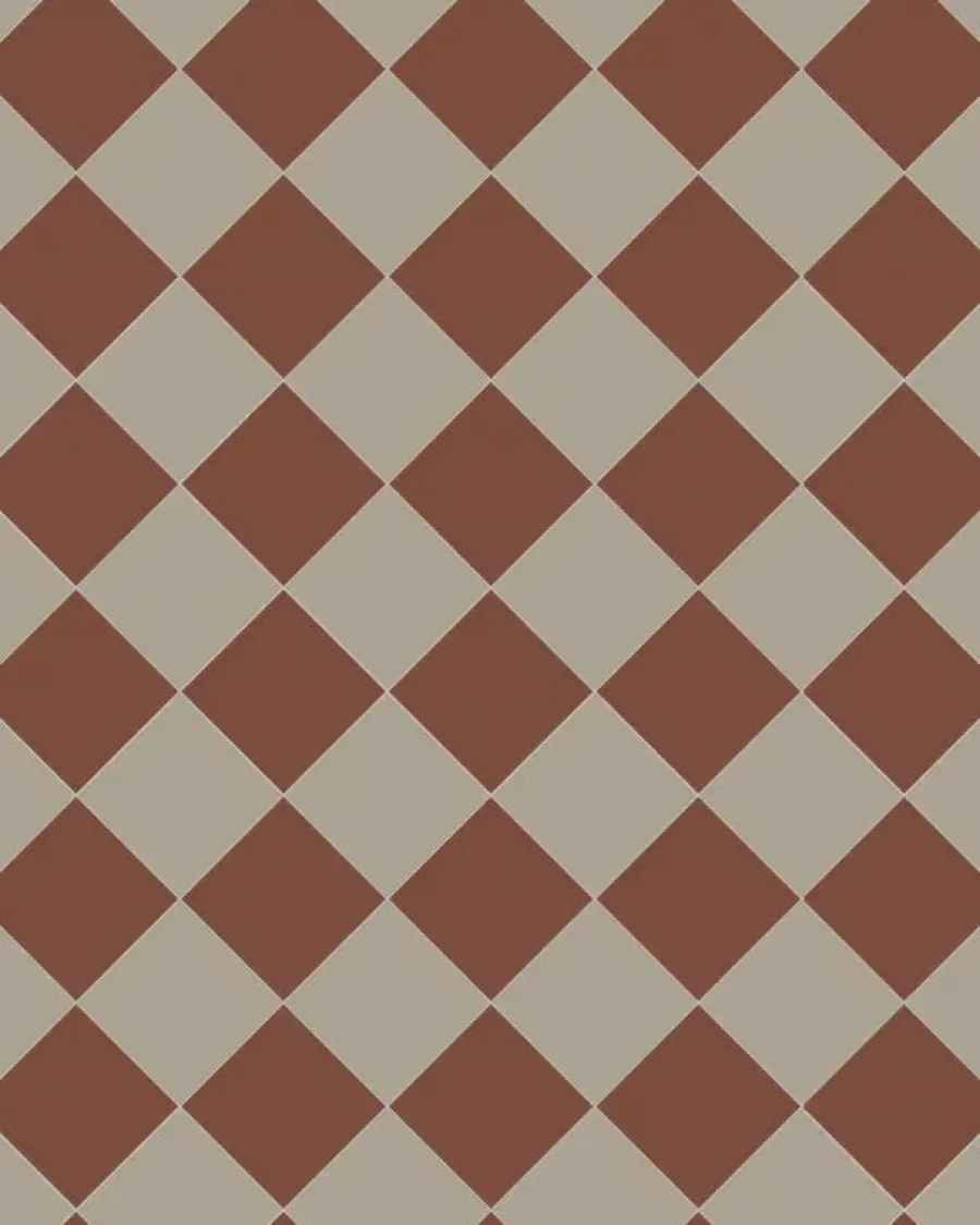 Winckelmans Schackrutigt Klinker|Klinker Hall|Klinker - Schackrutigt 10 x 10 cm ljusgrå/röd