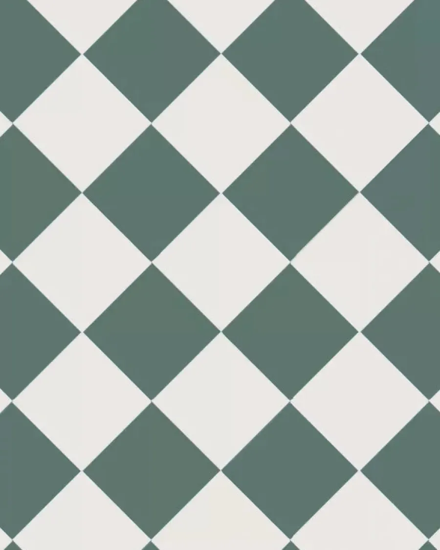 Winckelmans Schackrutigt Klinker|Klinker Hall|Klinker - Schackrutigt 15 x 15 cm mörkgrön/vit