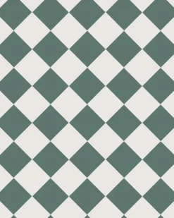 Winckelmans Schackrutigt Klinker|Klinker Hall|Klinker - Schackrutigt 10 x 10 cm mörkgrön/vit