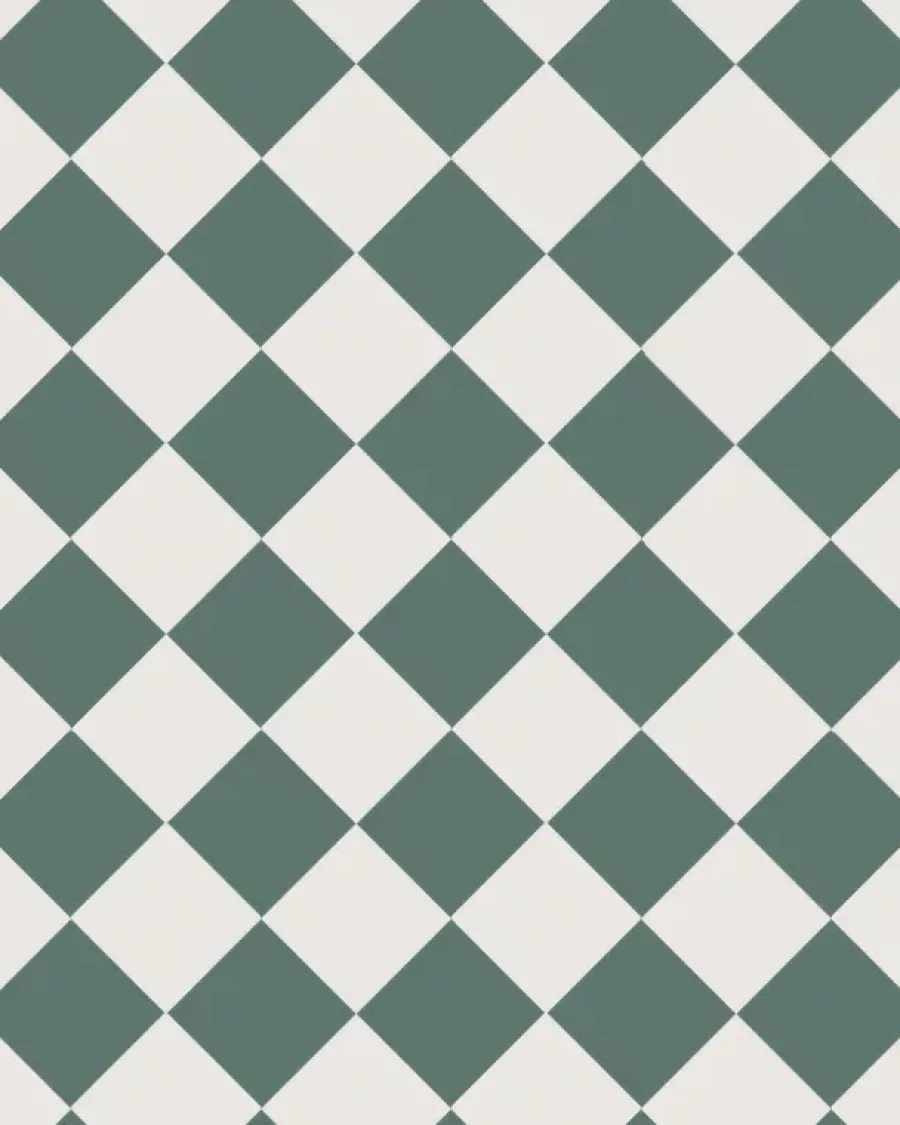 Winckelmans Schackrutigt Klinker|Klinker Hall|Klinker - Schackrutigt 10 x 10 cm mörkgrön/vit