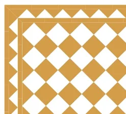 Winckelmans Schackrutigt Klinker|Klinker Hall|Klinker - Schackrutigt 15 x 15 cm ockragul/vit