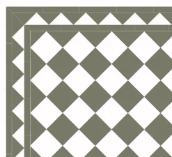 Winckelmans Schackrutigt Klinker|Klinker Hall|Klinker - Schackrutigt 15 x 15 cm vit/grön - Australian green