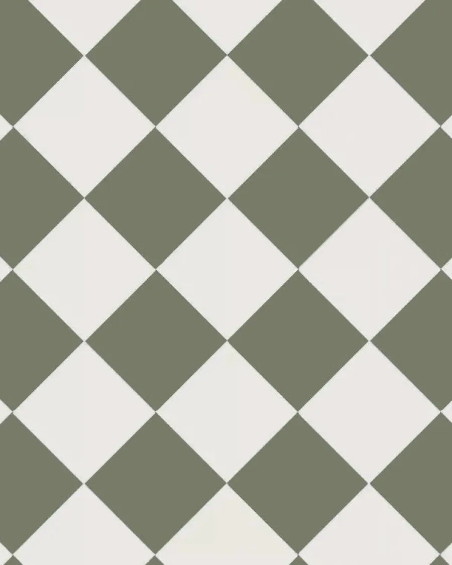 Winckelmans Schackrutigt Klinker|Klinker Hall|Klinker - Schackrutigt 15 x 15 cm vit/grön - Australian green