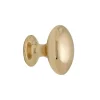 Beslag Design AB Möbelbeslag|Knoppar I Mässing|Knopp - Oval lackad mässing 40 mm