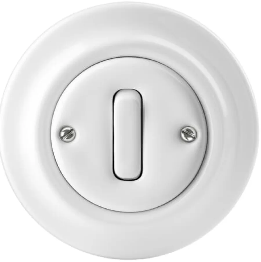 ABB Electrification Sweden AB Vippströmbrytare|Strömbrytare I Porslin|Korsströmbrytare vit porslin (vipp) - ABB Decento
