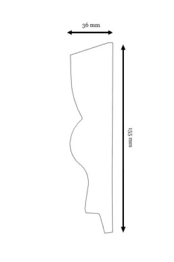 Nordingrå Trä AB Krönlister|Krönlist Sundborn - Furu 155 x 36 x 2350 mm