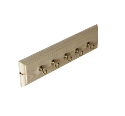 sekelskifte Kroklister|Kroklister I Trä|Kroklist 35 cm furu med enkelkrok mässing liten