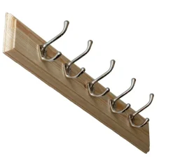 sekelskifte Kroklister|Kroklister I Trä|Kroklist 65 cm furu med hattkrok, nickel
