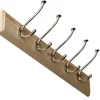 sekelskifte Kroklister|Kroklister I Trä|Kroklist 65 cm furu med hattkrok - Bårebo nickel