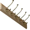 sekelskifte Kroklister|Kroklister I Trä|Kroklist 65 cm furu med hattkrok - Bårebo mässing