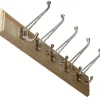 sekelskifte Kroklister|Kroklister I Trä|Kroklist 65 cm furu med klassisk klädkrok, nickel