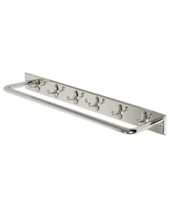 Sibes Metall AB Klädkrokar & Dubbelkrokar|Krokar|Kroklist med reling - Nickel