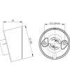 IFÖ Electric AB Porslinslampor & Porslinsocklar|Porslinslampa & Porslinsockel|Lampsockel porslin - Vit/vinklad IP20