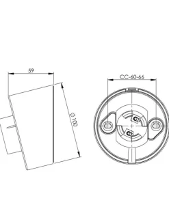 IFÖ Electric AB Porslinslampor & Porslinsocklar|Porslinslampa & Porslinsockel|Lampsockel porslin - Vit/vinklad IP20