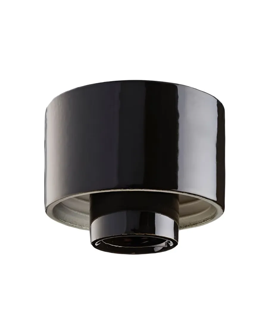 IFÖ Electric AB Porslinslampor & Porslinsocklar|Porslinslampa & Porslinsockel|Lampsockel utomhus/våtrum - Svart/rak IP54