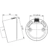 IFÖ Electric AB Porslinslampor & Porslinsocklar|Porslinslampa & Porslinsockel|Lampsockel utomhus/våtrum - Vit/vinklad/kulo IP54