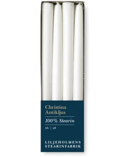 Liljeholmens Stearinfabriks AB Ljusstakar|Juldekoration|Liljeholmens Christinaljus - 8-pack vit