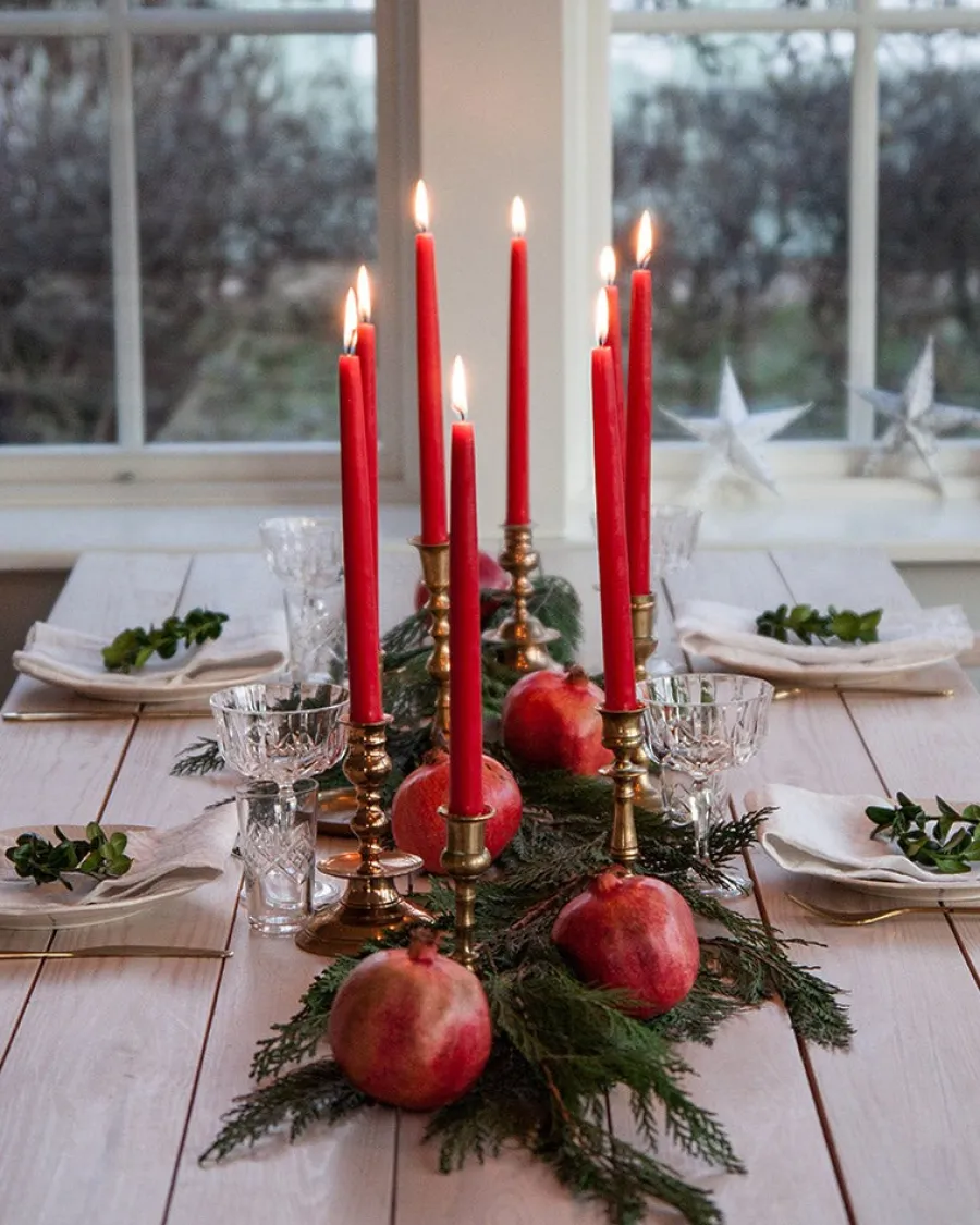 Liljeholmens Stearinfabriks AB Ljusstakar|Juldekoration|Liljeholmens Christinaljus - 8-pack röd