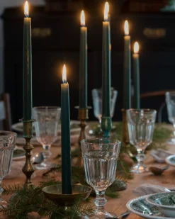Liljeholmens Stearinfabriks AB Ljusstakar|Juldekoration|Liljeholmens Christinaljus - 8-pack mörkgrön
