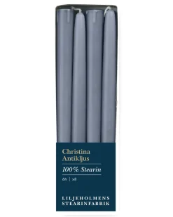Liljeholmens Stearinfabriks AB Ljusstakar|Juldekoration|Liljeholmens Christinaljus - 8-pack ljusgrå
