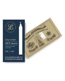 Liljeholmens Stearinfabriks AB Ljusstakar|Juldekoration|Liljeholmens Julgransljus - 20-pack vit
