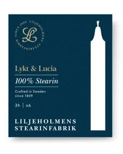 Liljeholmens Stearinfabriks AB Ljusstakar|Juldekoration|Liljeholmens Lykt- & Lucialjus - 6-pack vit