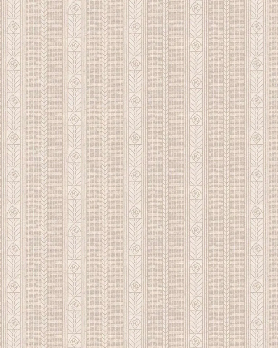 Lim & Handtryck AB Mönstrade Tapeter|Randiga Tapeter|Lim & Handtryck Tapet - Edit kakao/beige
