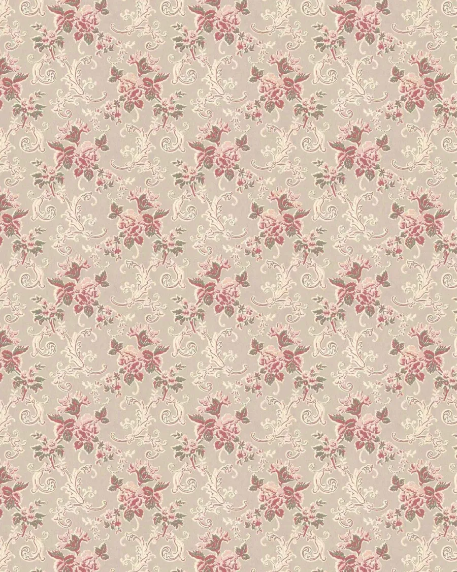 Lim & Handtryck AB Lim & Handtryck - Tapeter|Mönstrade Tapeter|Lim & Handtryck Tapet - Hovdala blomma vit/rosa