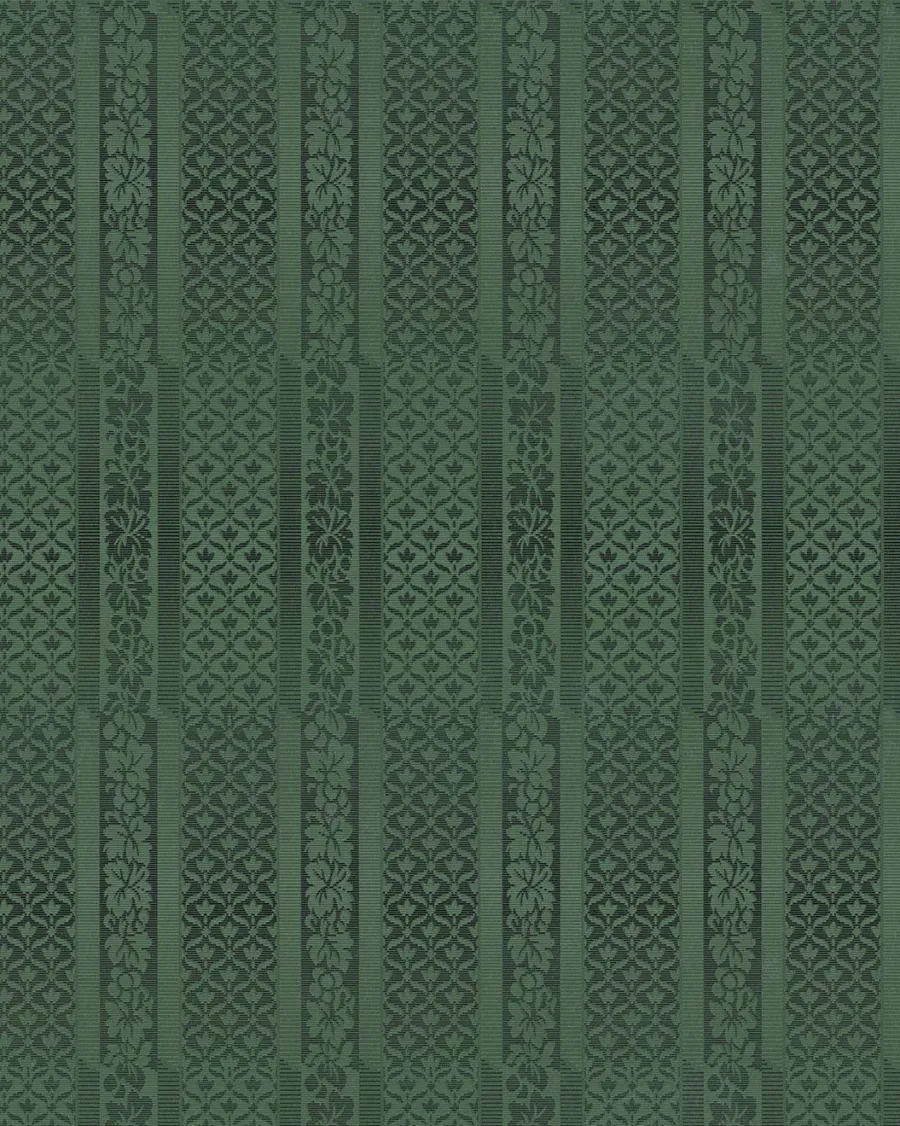 Lim & Handtryck AB Mönstrade Tapeter|Randiga Tapeter|Lim & Handtryck Tapet - Hovdala slott grön/grön