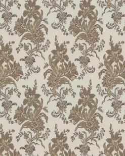 Lim & Handtryck AB Lim & Handtryck - Tapeter|Mönstrade Tapeter|Lim & Handtryck Tapet - Liljor beige/guld