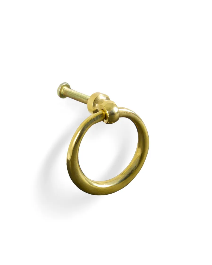 The deko style Ringhandtag|Möbelbeslag - Schatullhandtag mässing ring