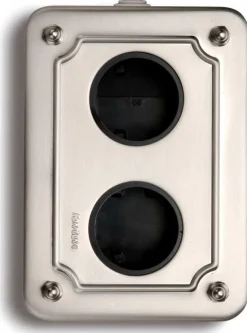 Fontini S.A. Utanpåliggande Kopplingsdosor|Metallbox utanpåliggande matt nickel vertikal - Fontini