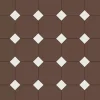 Winckelmans Oktagonklinker|Klinker Hall|Oktagonklinker - 15 x 15 cm chokladbrun/vit