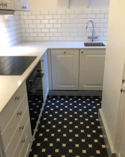 Winckelmans Oktagonklinker|Klinker Hall|Oktagonklinker - 15 x 15 cm svart/vit