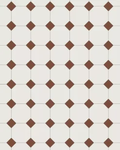 Winckelmans Oktagonklinker|Klinker Hall|Oktagonklinker - 10 x 10 cm vit/röd