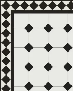Winckelmans Oktagonklinker|Klinker Hall|Oktagonklinker - 15 x 15 cm vit/svart
