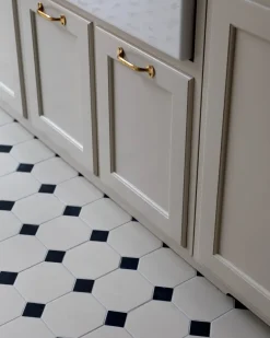 Winckelmans Oktagonklinker|Klinker Hall|Oktagonklinker - 15 x 15 cm vit/svart